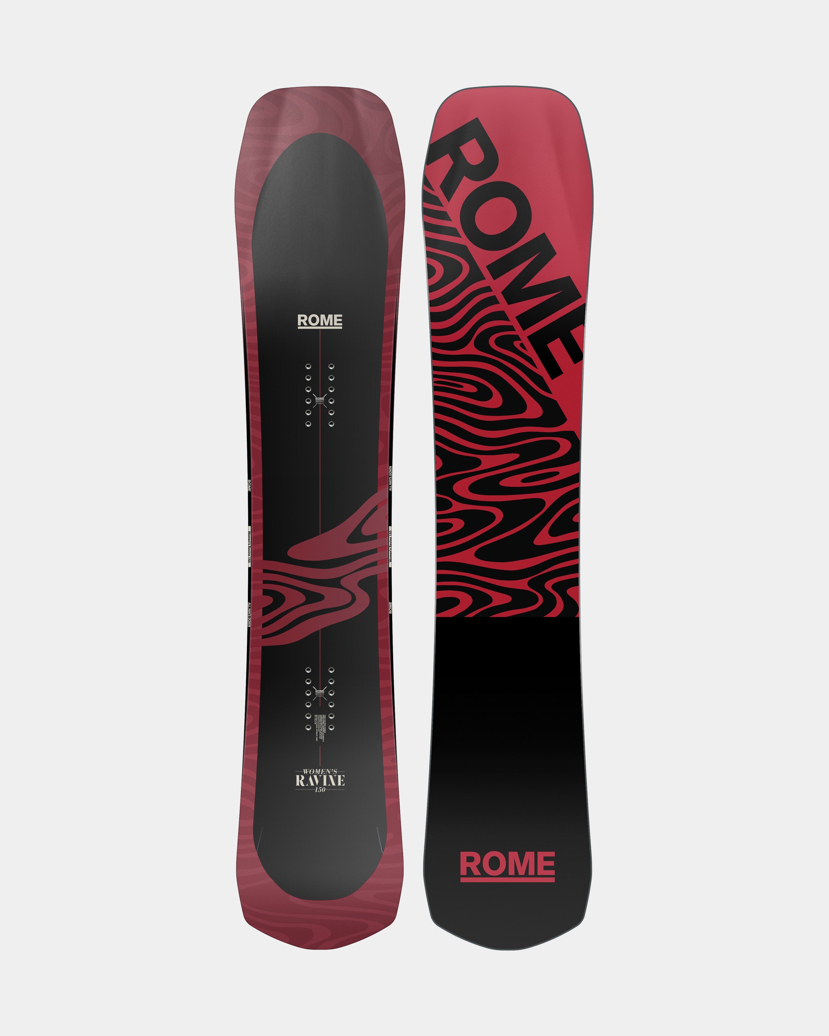 rome 2018 women's positive camber snowboard Women's Ravine 2025