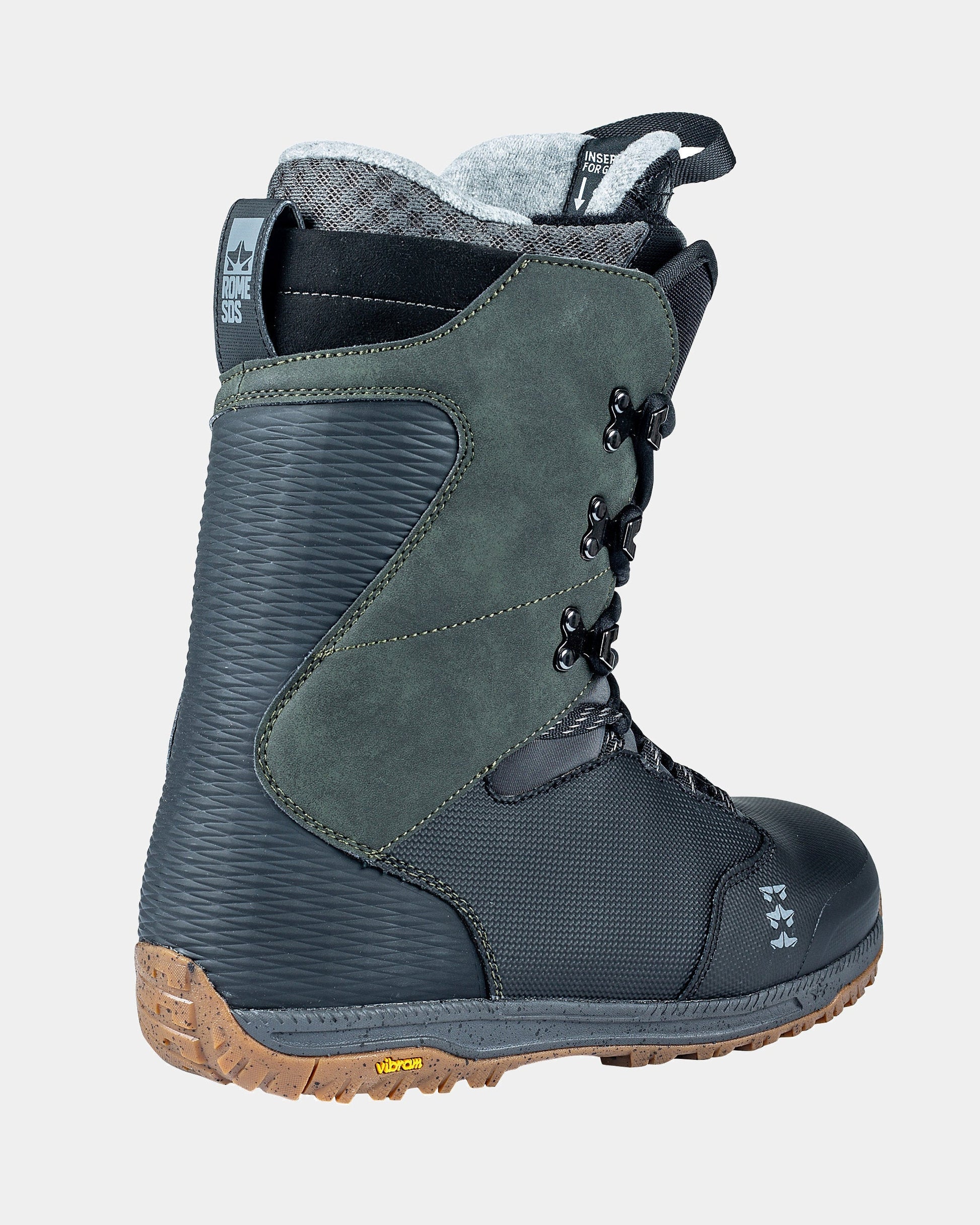 rome snowboards boots libertine lace olive 2023-2024 3